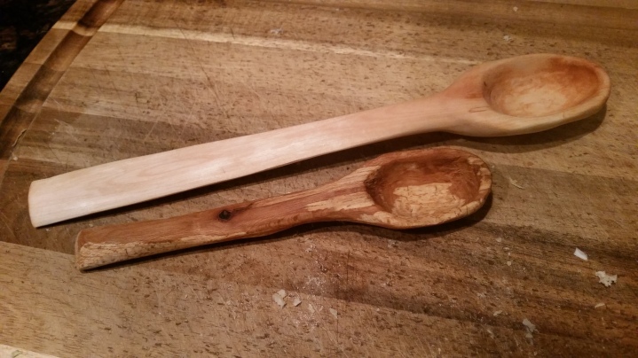 Making some wood spoons